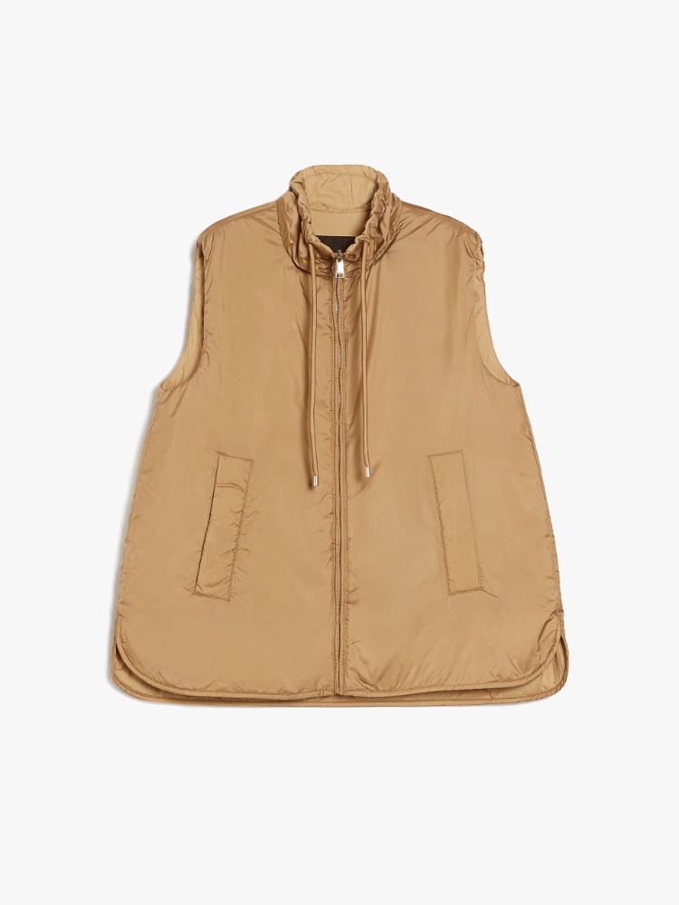 Reversible water-repellent canvas gilet - CAMEL - Weekend Max Mara