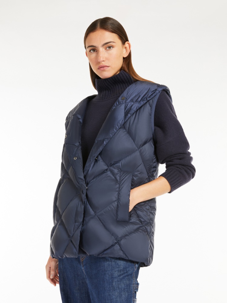 Quilted technical fabric gilet - NAVY - Weekend Max Mara