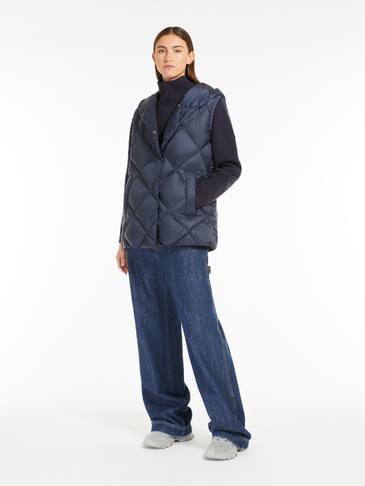 Quilted technical fabric gilet - NAVY - Weekend Max Mara - 2