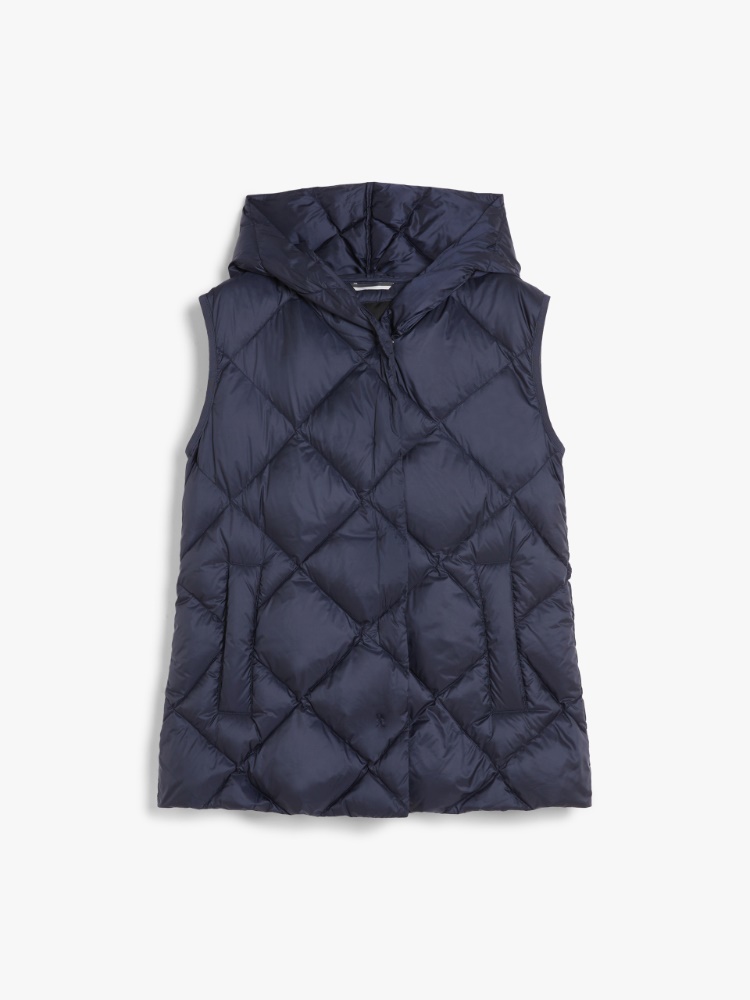 Quilted technical fabric gilet - NAVY - Weekend Max Mara