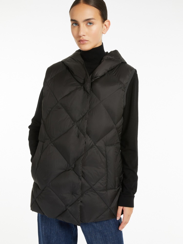 Quilted technical fabric gilet - BLACK - Weekend Max Mara