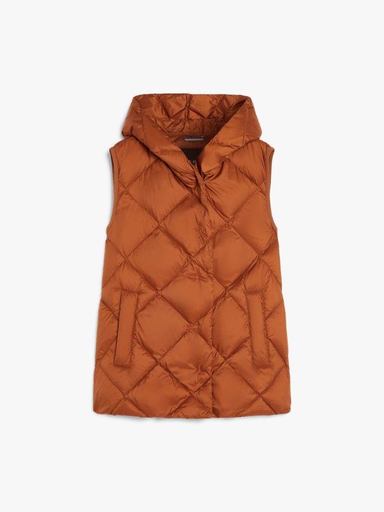 Quilted technical fabric gilet - TOBACCO - Weekend Max Mara