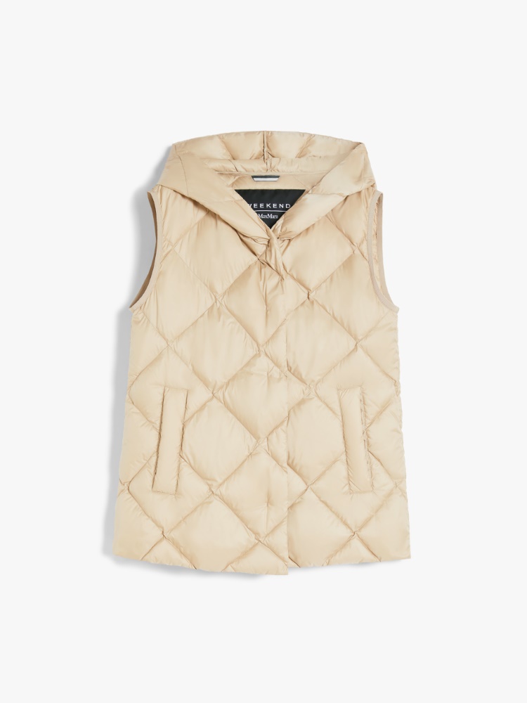 Quilted technical fabric gilet - SAND - Weekend Max Mara