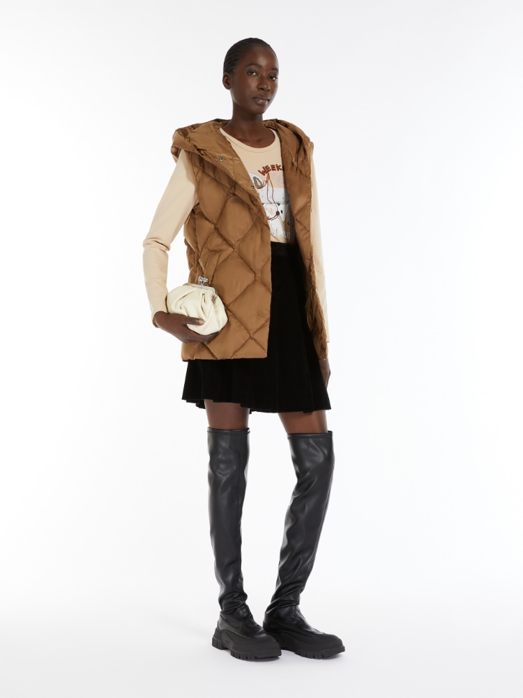 Quilted technical fabric gilet - HAZELNUT BROWN - Weekend Max Mara - 2