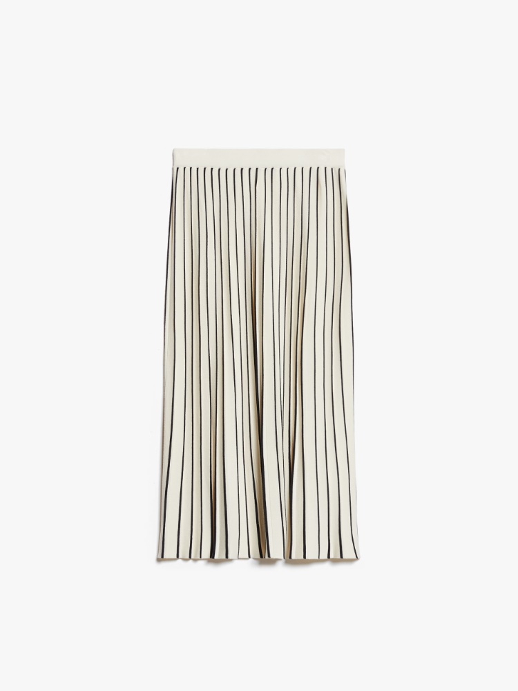 Pleated stretch viscose skirt - NAVY - Weekend Max Mara - 2