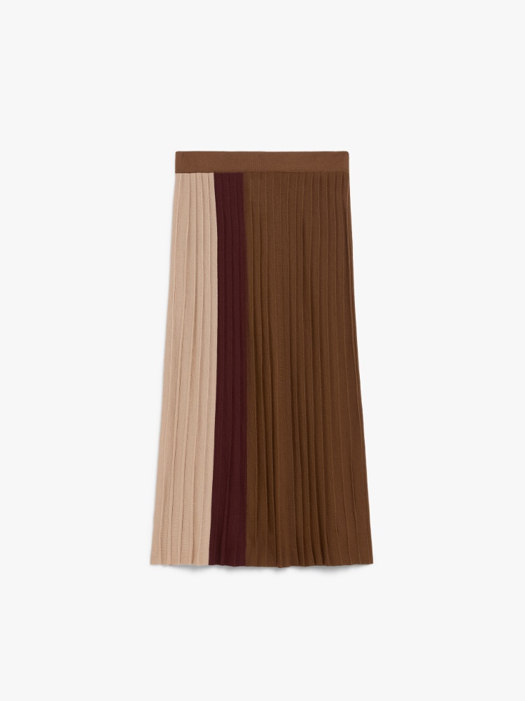 Pleated knit fabric skirt - SAND - Weekend Max Mara - 2