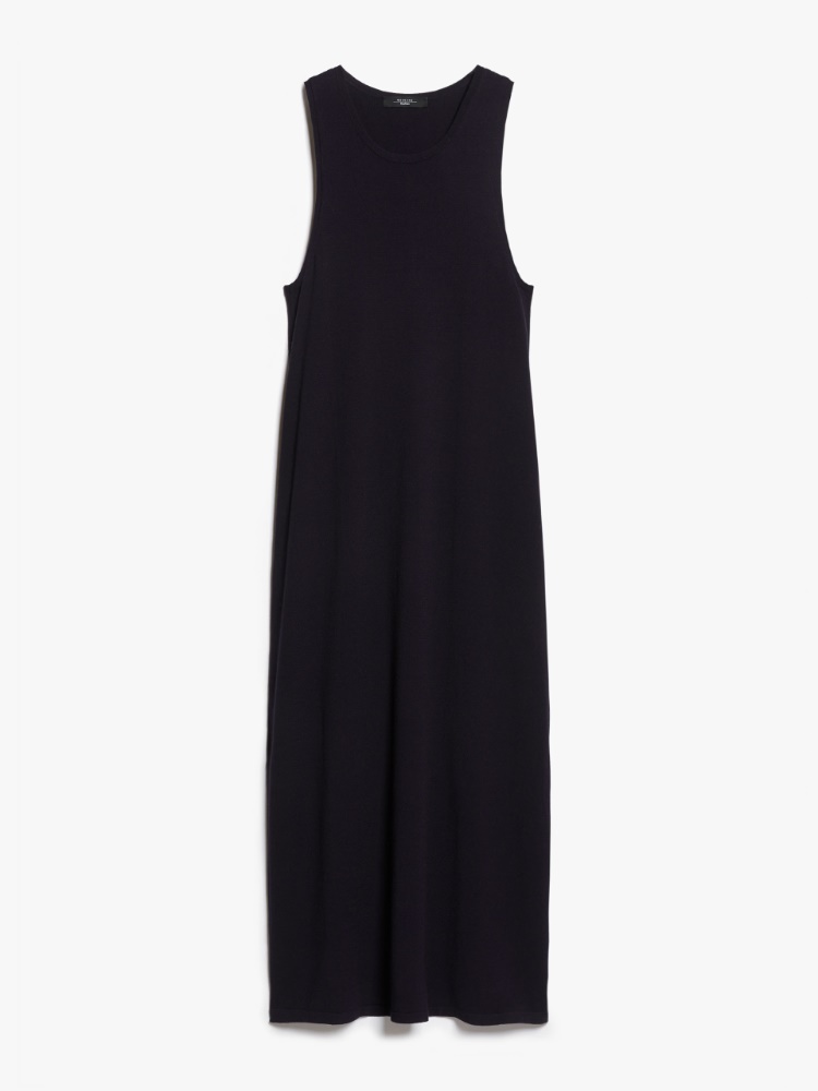 Sleeveless stretch viscose dress - NAVY - Weekend Max Mara - 2