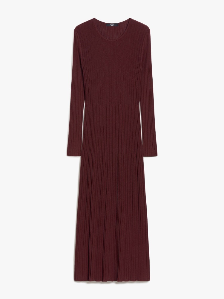 Wool blend-knit dress - WINE-COLOURED - Weekend Max Mara - 2