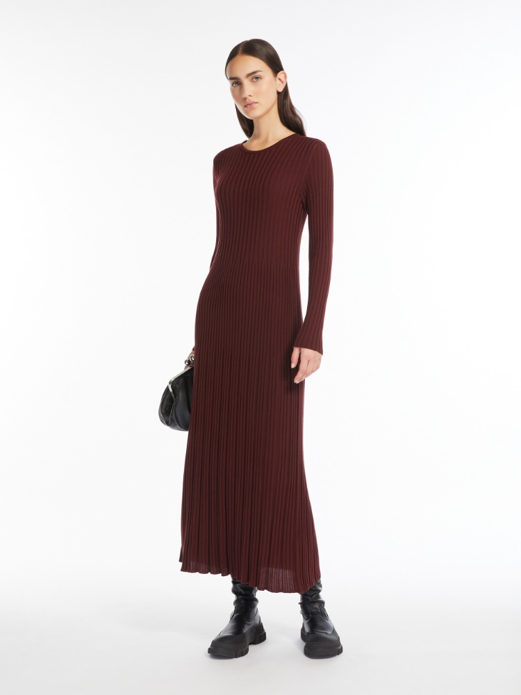 Wool blend-knit dress - WINE-COLOURED - Weekend Max Mara