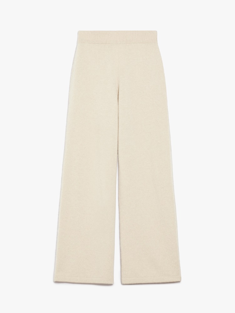 Wide-fit knit fabric trousers - SAND - Weekend Max Mara