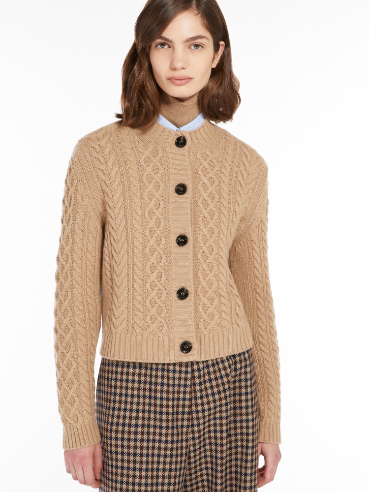 Cable-knit wool cardigan -  - Weekend Max Mara