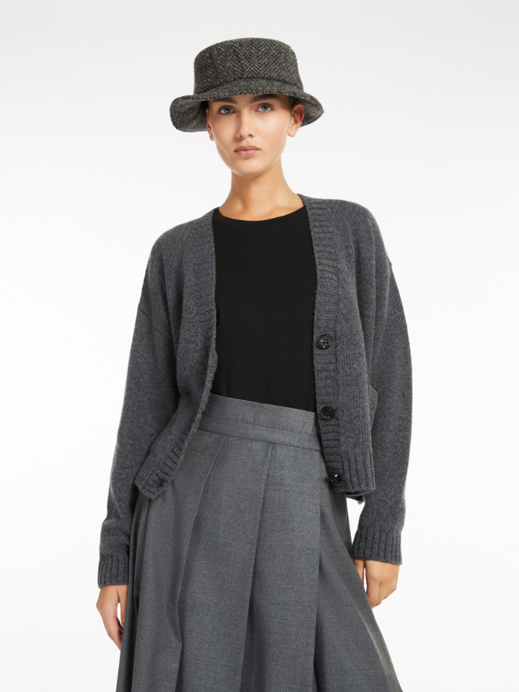 Cardigan morbido in lana - GRIGIO SCURO - Weekend Max Mara