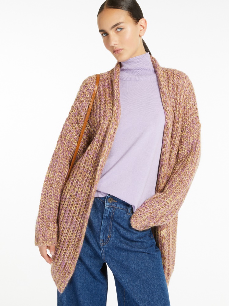 Cardigan a coste in mohair chiné - LILLA - Weekend Max Mara