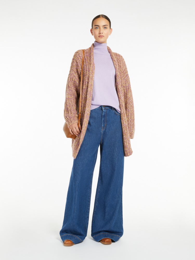 Rib-knit mohair chiné cardigan - LILAC - Weekend Max Mara - 2