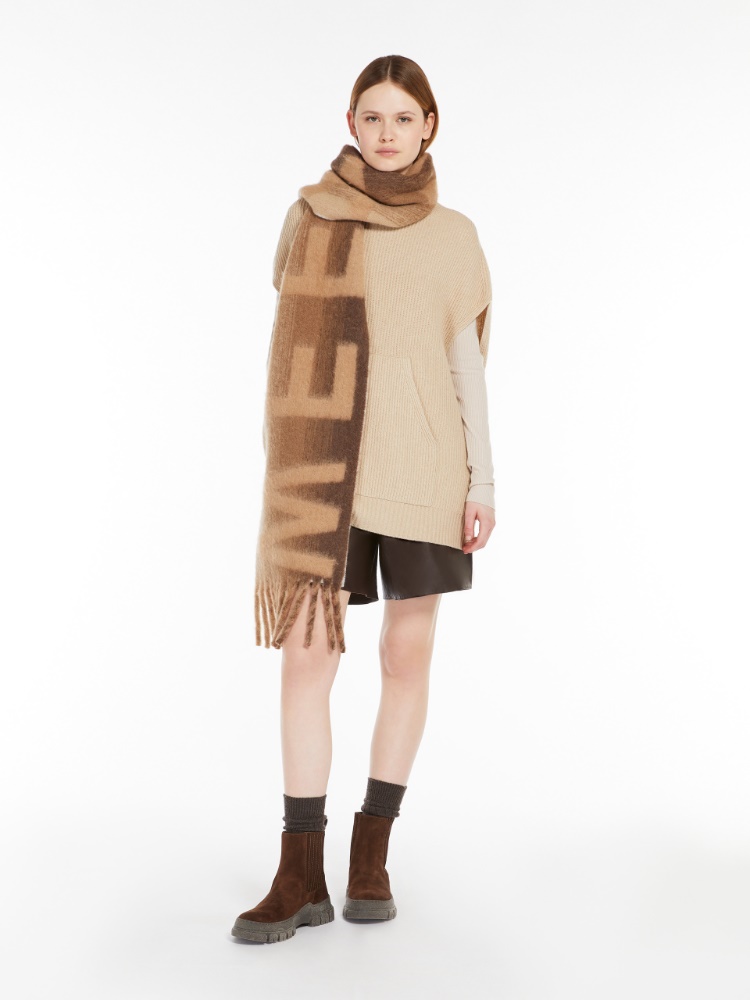 Rib-knit cape - SAND - Weekend Max Mara - 2