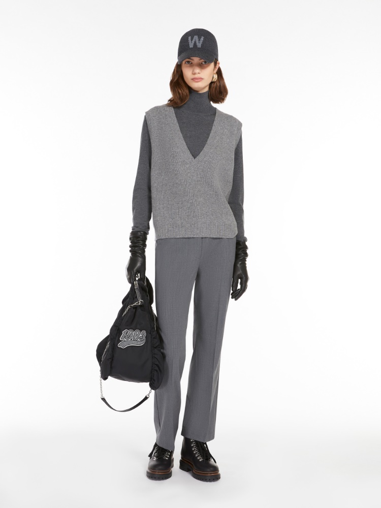 Cashmere yarn gilet - MEDIUM GREY - Weekend Max Mara - 2