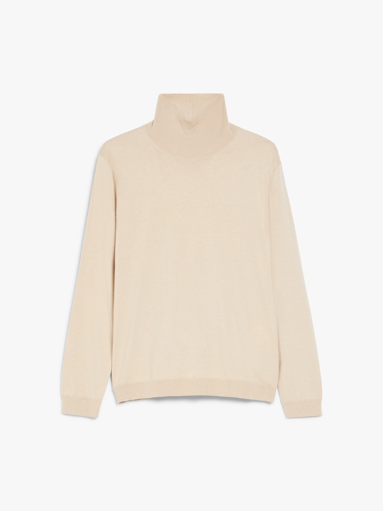 Silk and wool polo-neck sweater - IVORY - Weekend Max Mara