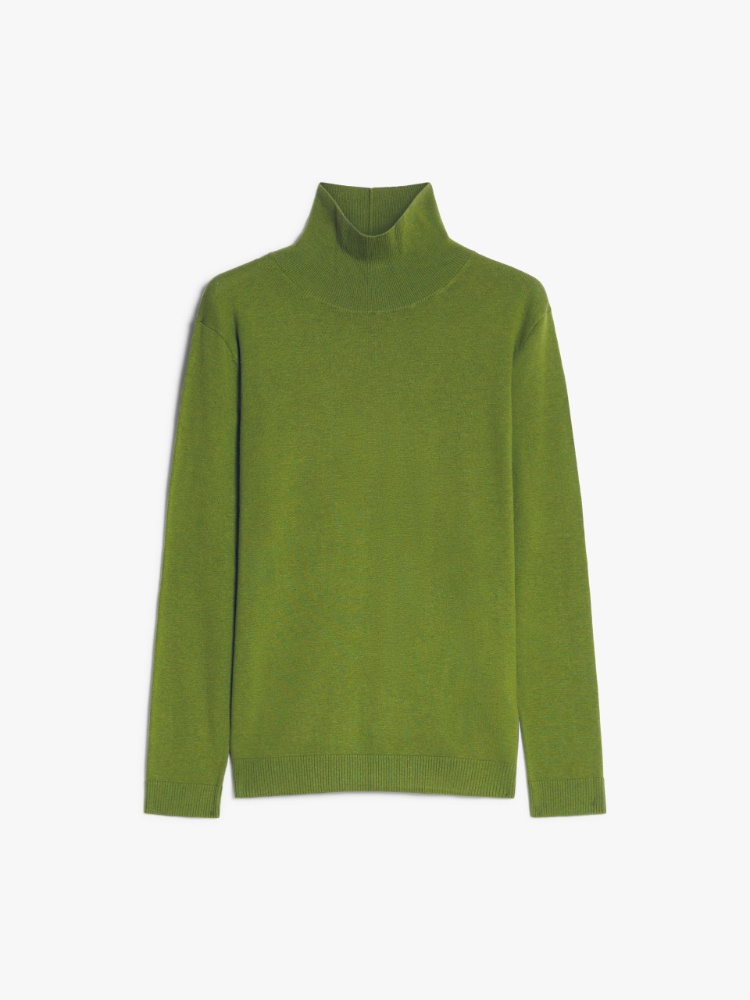 Silk and wool polo-neck sweater - GREEN - Weekend Max Mara