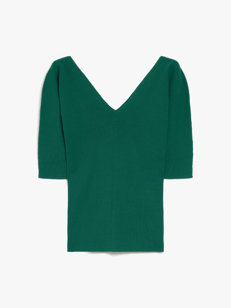 Rib-knit viscose V-neck sweater -  - Weekend Max Mara - 2