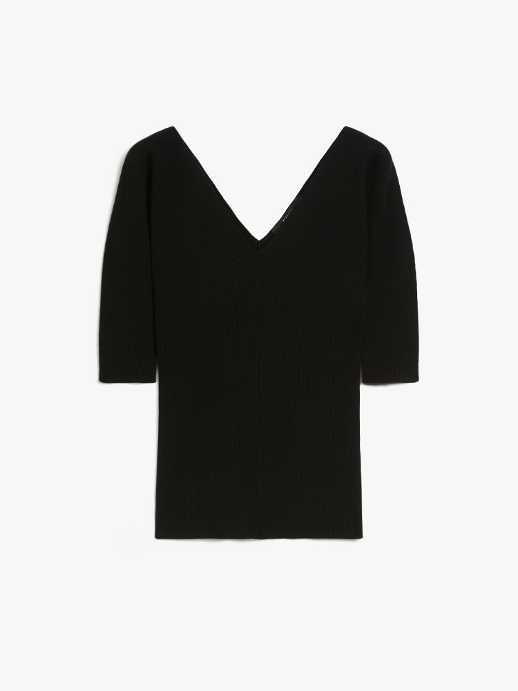 Rib-knit viscose V-neck sweater -  - Weekend Max Mara - 2