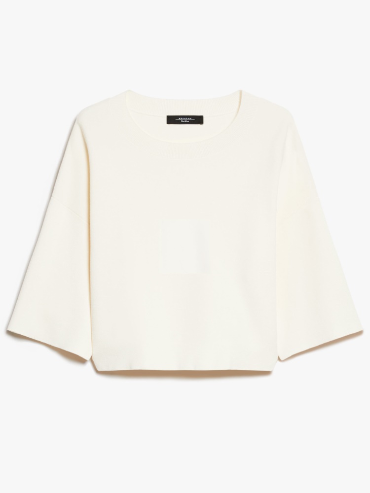 Oversized stretch viscose sweater - ECRU - Weekend Max Mara