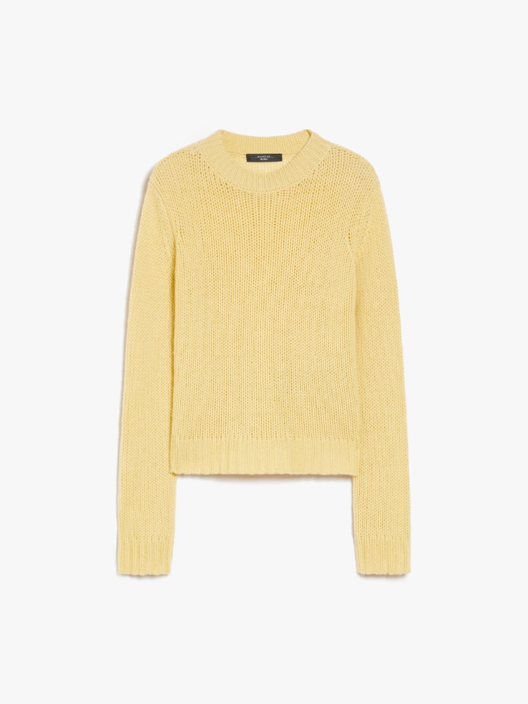 Cashmere crew-neck sweater - YELLOW - Weekend Max Mara