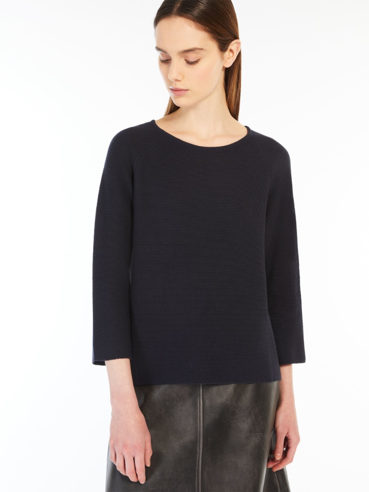 Relaxed-fit cotton yarn sweater -  - Weekend Max Mara