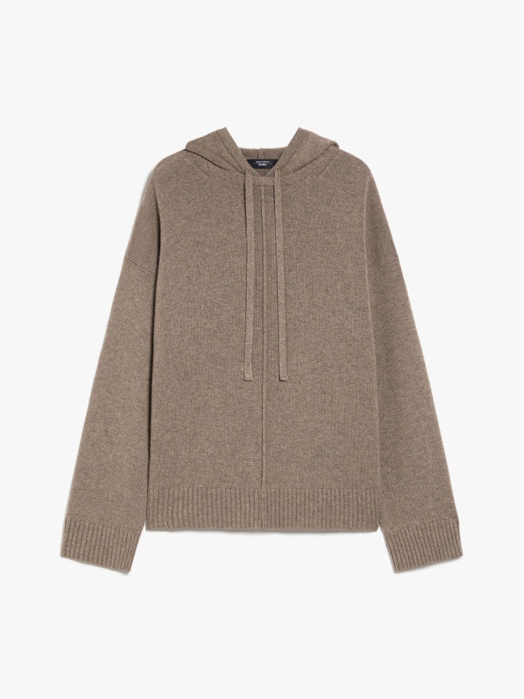 Knitted hoodie - LIGHT BROWN - Weekend Max Mara