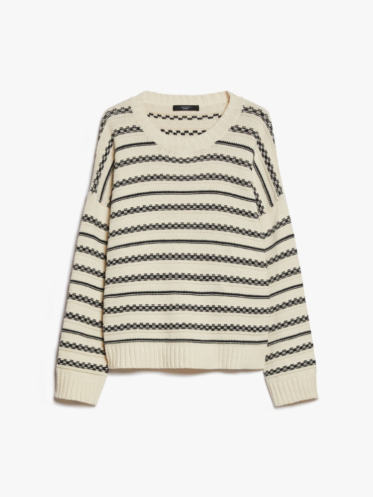 Striped cotton yarn sweater - NAVY - Weekend Max Mara