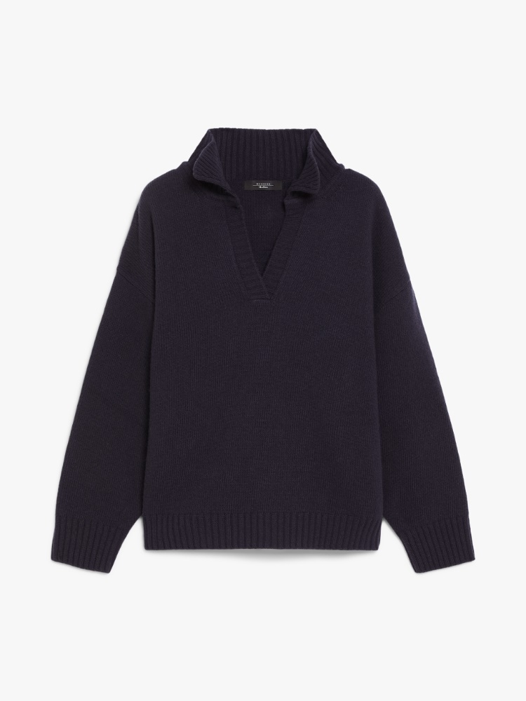 Wool polo shirt - NAVY - Weekend Max Mara