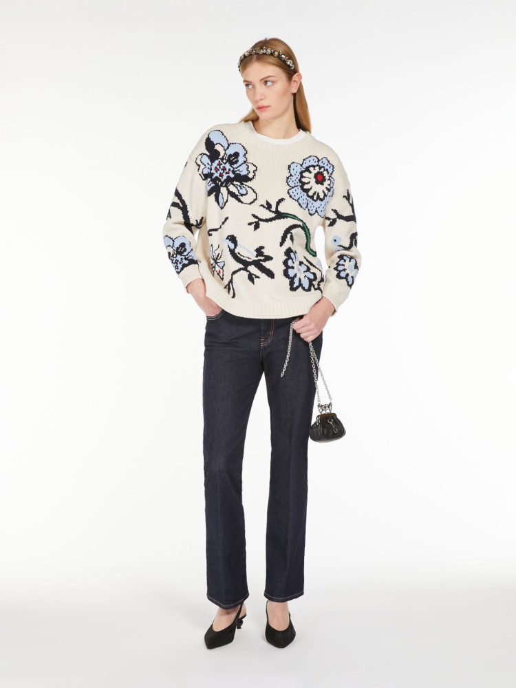 Inlaid cotton sweater - LIGHT BLUE - Weekend Max Mara - 2