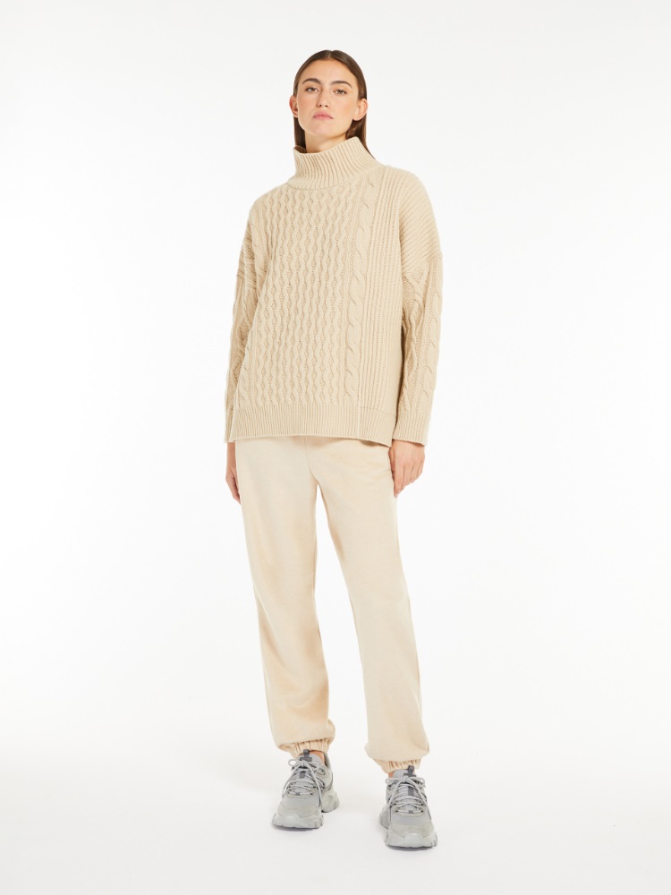 Wool yarn polo-neck sweater - SAND - Weekend Max Mara - 2