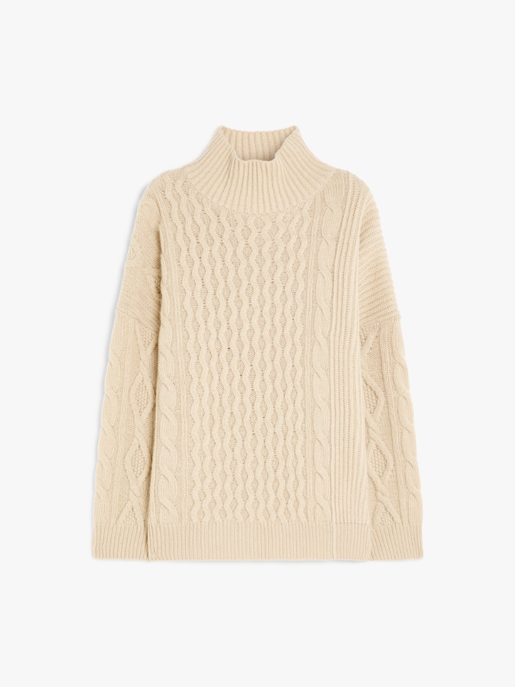 Wool yarn polo-neck sweater - SAND - Weekend Max Mara