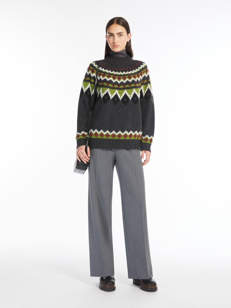 Jacquard wool sweater - DARK GREY - Weekend Max Mara - 2