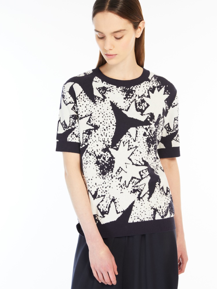 Jacquard viscose yarn T-shirt -  - Weekend Max Mara