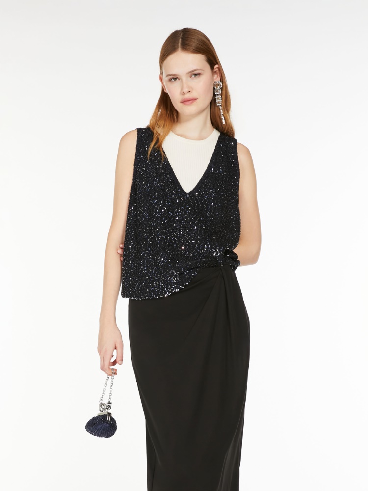 Relaxed-fit sequin top -  - Weekend Max Mara