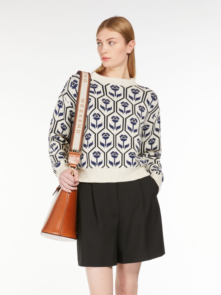 Jacquard-knit cotton sweater -  - Weekend Max Mara