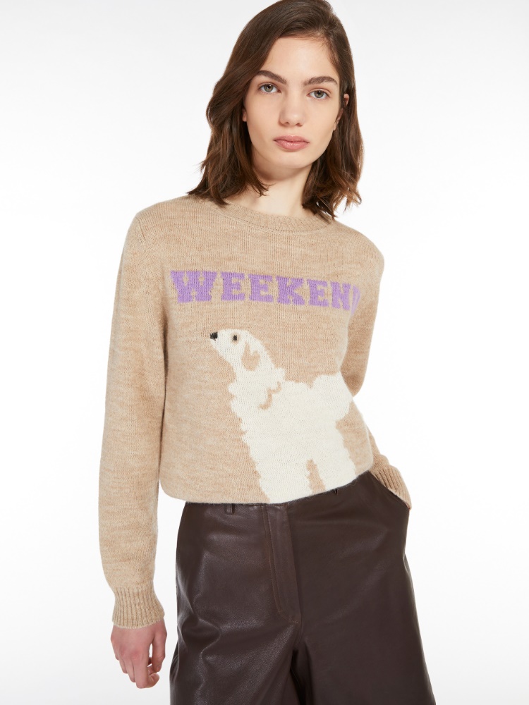 Maglia intarsiata in alpaca e lana - SABBIA - Weekend Max Mara