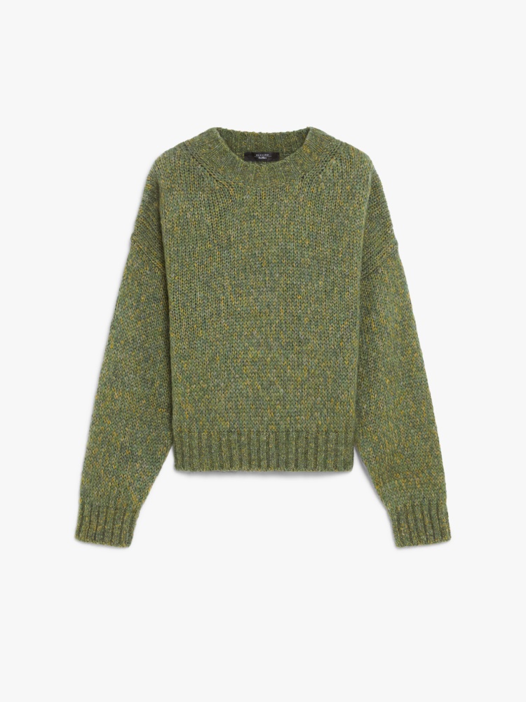 Mohair chiné yarn sweater - GREEN - Weekend Max Mara