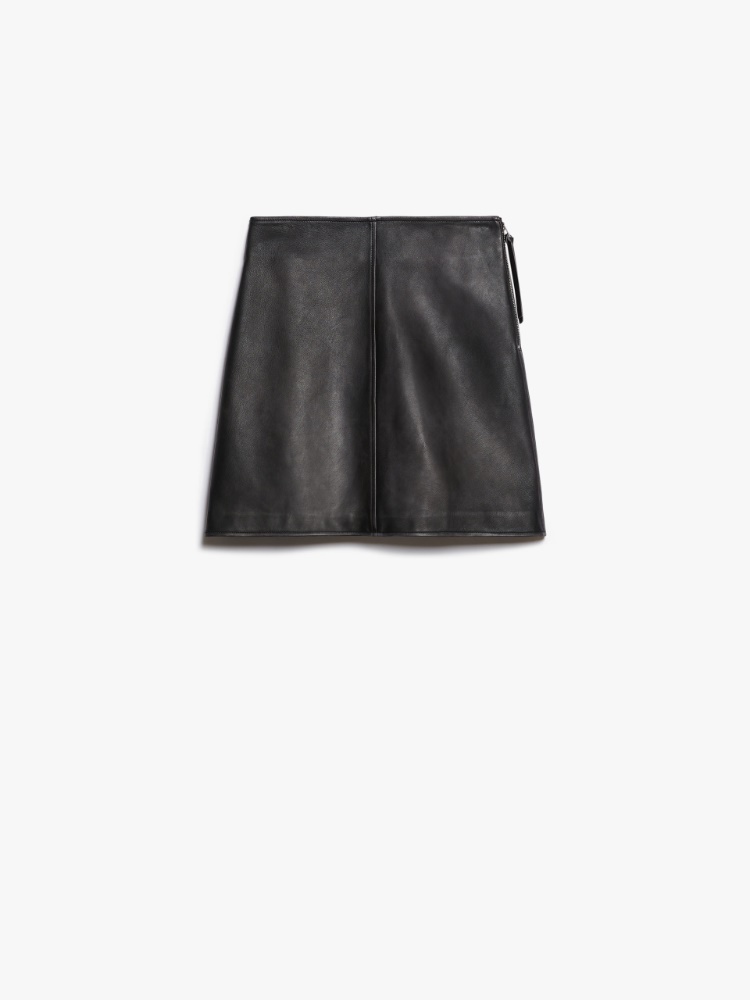 Leather mini skirt - BLACK - Weekend Max Mara - 2