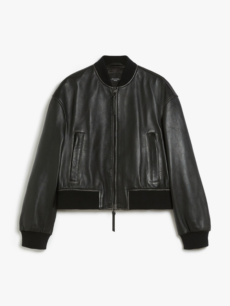 Nappa leather bomber jacket - BLACK - Weekend Max Mara - 2