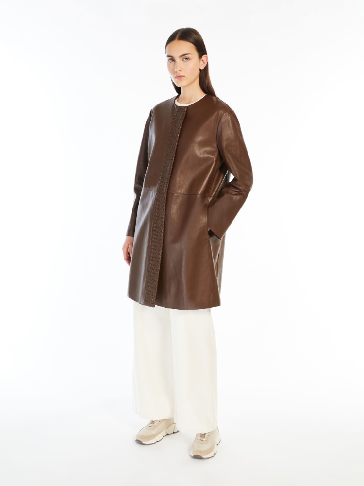 Nappa leather duster coat - TOBACCO - Weekend Max Mara