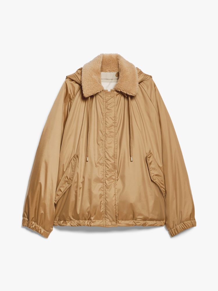 Reversible water-repellent canvas windbreaker - CAMEL - Weekend Max Mara - 2