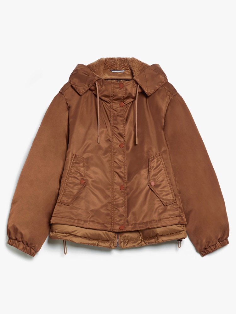 Water-repellent twill parka - TOBACCO - Weekend Max Mara