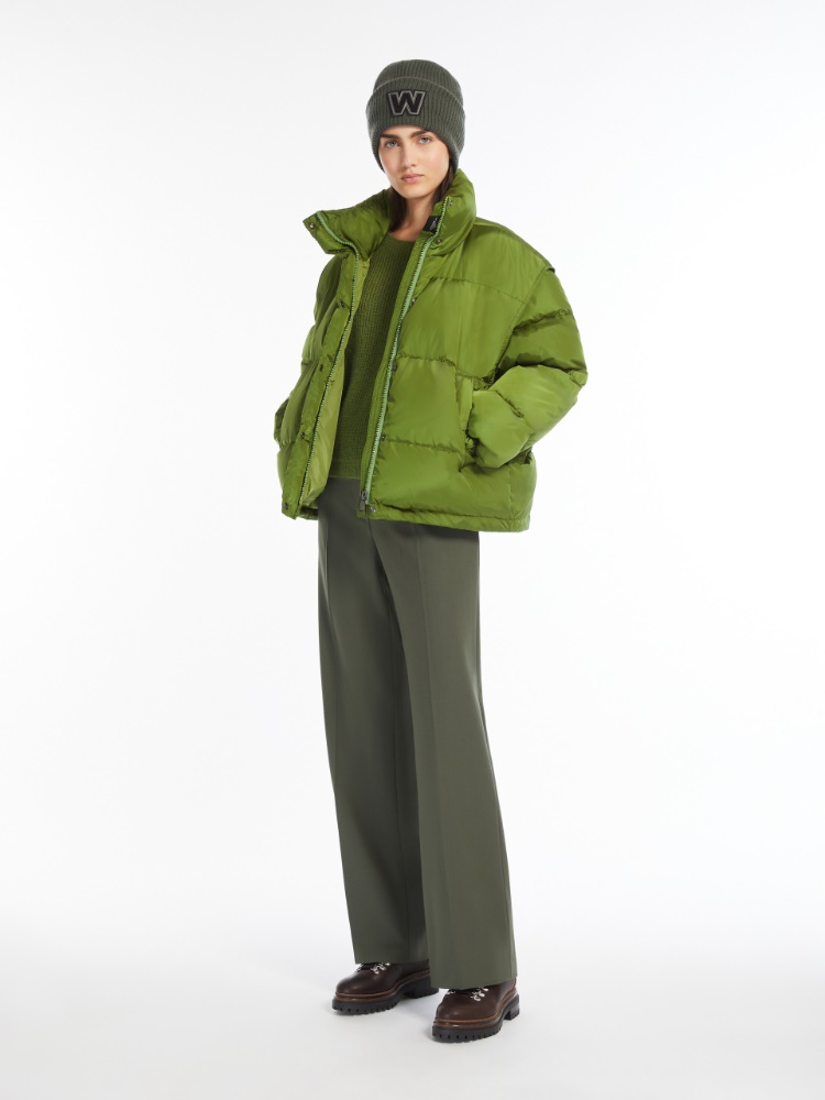 Water-repellent taffeta cropped bomber jacket - GREEN - Weekend Max Mara - 2