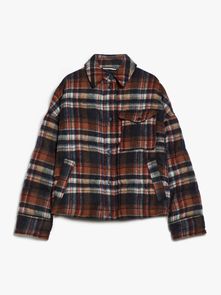 Chequered flannel down jacket - ORANGE - Weekend Max Mara