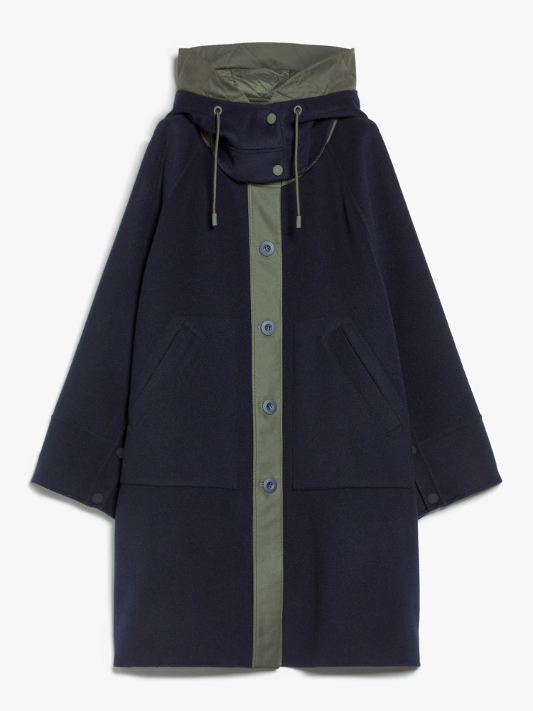 Wool and water-repellent canvas parka - NAVY - Weekend Max Mara - 2