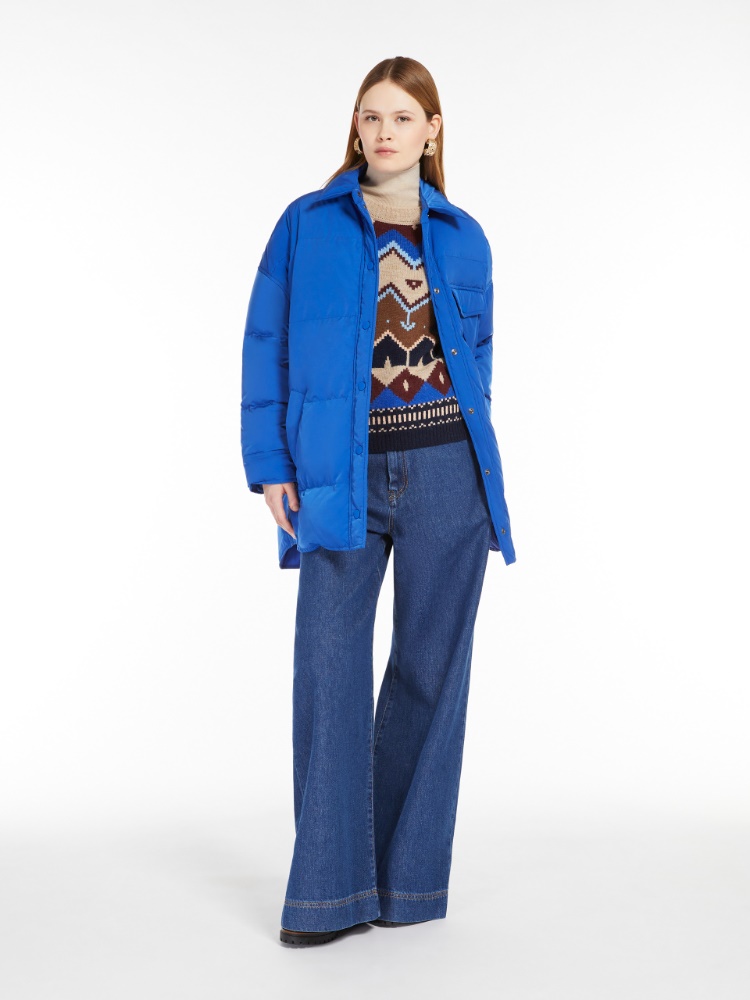 Water-repellent taffeta down jacket - CORNFLOWER BLUE - Weekend Max Mara