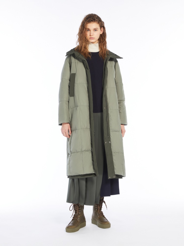 Reversible water-repellent technical cotton parka - KAKI - Weekend Max Mara