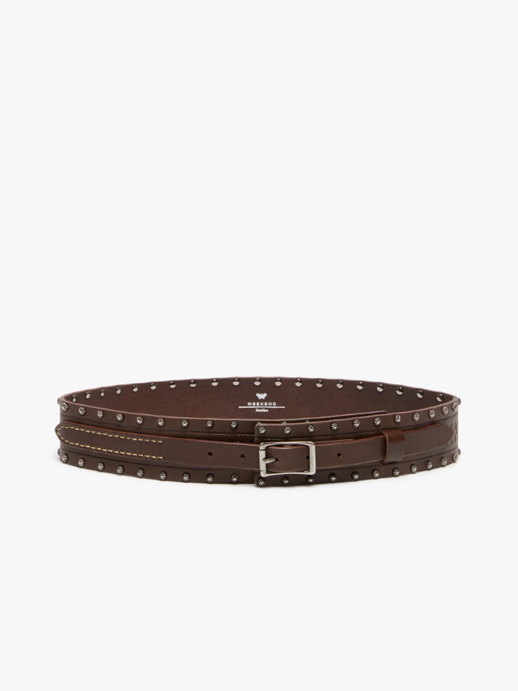 Studded leather belt -  - Weekend Max Mara